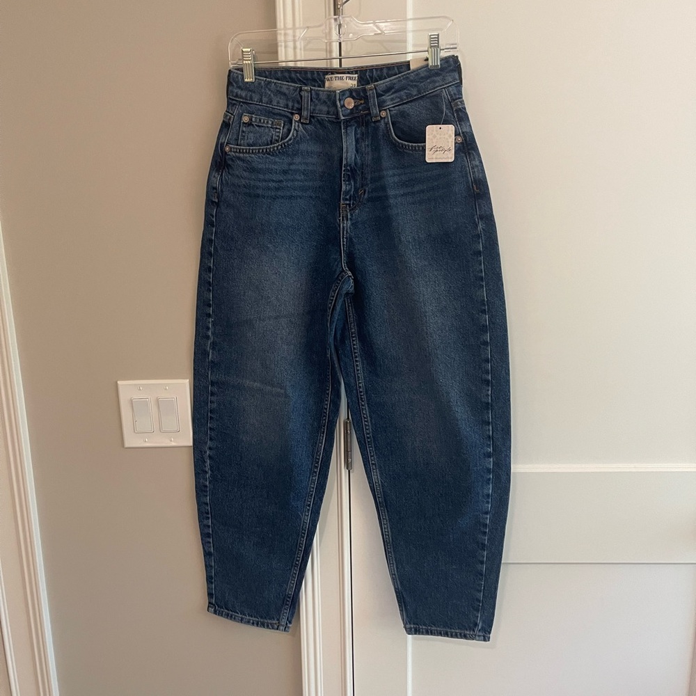 Free People Westward Barrel Jeans Size 27